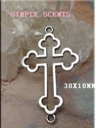 Antique SILVER-CROSS-CONNECTOR--30X10MM