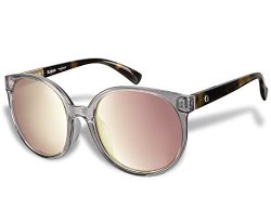 ASPEN 70194 Fashion Polarized Sunglasses By Flux For Women UV400 Crystal Grey Rose Gold