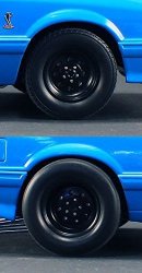 Wheels And Tires Set Of 4 From 1993 Ford Mustang Cobra 1320 Drag Kings "king Snake" 1 18 By Gmp 18894