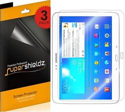 SUPERSHIELDZ 3 Pack For Samsung Galaxy Tab 3 10.1 Inch Screen Protector High Definition Clear Shield Pet