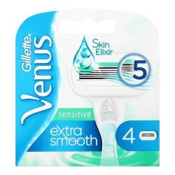 Gillette Venus Shaving Cartridges Sensitive Extra Smooth 1 X 4'S