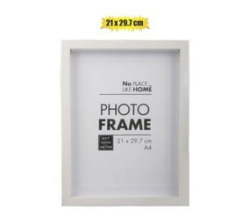Picture Frame Plastic Shadow Box 21CM X 30CM White Pack Of 2