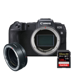 Canon Eos Rp Mirrorless Camera Body + Rf Adaptor +