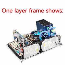 One Layer Itx Atx Matx PC Open Air Case Test Bench Frame Bare For 3PCS SSD 2PCS Hdd Bays Overclock Htpc Graphics Card Acrylic Chassis
