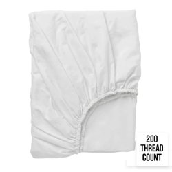 Queen Fit Sheets 200TC White