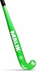 Malik - Field Hockey Stick - College Green Wooden Outdoor - J Turn Curve 32 Inches Length