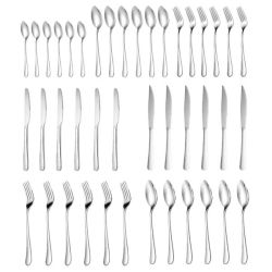42-PIECE Stainless Steel Cutlery Set With Steak Knives - Service For 6