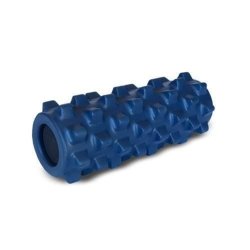 Rumbleroller - Half Size 12 Inches - Blue - Original - Textured Muscle Foam Roller - Relieve Sore Muscles- Your Own Portable Massage Therapist