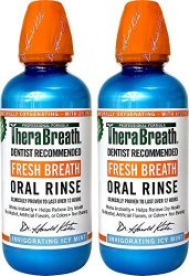 Therabreath Dentist Recommended Fresh Breath Oral Rinse - Icy Mint Flavor 16 Ounce Pack Of 2