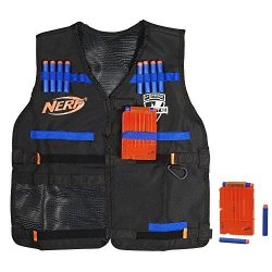 Official Nerf Tactical Vest N-strike Elite Series Includes 2 Six-dart Clips And 12 Nerf Elite Darts For Kids Teens And Adults