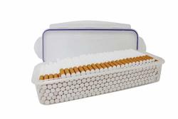 Plastic Container Storage Case For 200 Cigarette Filter Tubes Carton Safe Seal