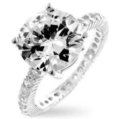 Miss Jewels - 2ct Solitaire Engagement Ring In 925 Sterling Silver