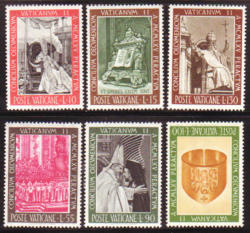 Vatican 1966 Sg 439-44 Complete Unmounted Mint Set