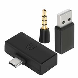Hde PS4 Bluetooth Dongle Adapter For Sony Playstation 4 - Wireless Bt Audio Transmitter With Microphone Adapter For In-game Chat Audio