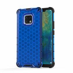 Anti-scratch Shockproof Case For Huawei Mate 20 Pro Fashion Shockproof Honeycomb Design PC + Tpu Protective Case Color : Blue