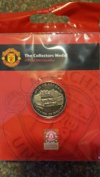 Manchester United Medal From Old Trafford Stadium.