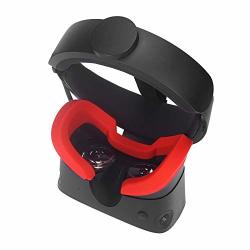 Simumu Silicone Protective Face Cover Mask & VR Lens Cover For Oculus Rift S Headset Sweatproof Waterproof Red