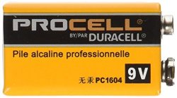 DURACELL Procell Alkaline Batteries 9V 12 BOX