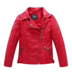 Winter Girls Pu Leather Jacket - Red 10