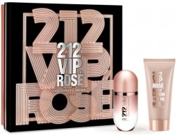 Carolina Herrera 212 Vip Rose Gift Set For Women 50ml Edp+ Body Lotion