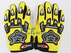 2Z Youth Kids Mx Motocross Off-road Racing Atv Dirt Pit Bike Gloves Cycling GL01 Yellow Medium