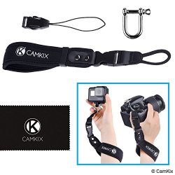Wrist Strap For Gopro Dslr And Compact Cameras - Extra Strong And Durable - Comfortable Neoprene Bracelet - Adjustable Fit - Quick Release Clip