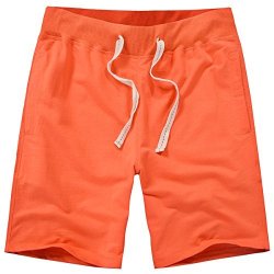 Amy Coulee Men's Casual Shorts Running Compression Short Men At Night Orange XL