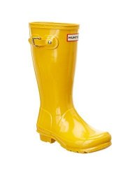Hunter Boots Girls' Original Big Kids Gloss Rain Boot Yellow 5 M Us