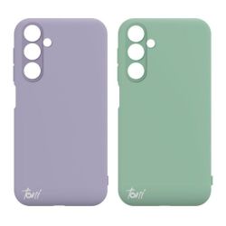 Twin Silicone Case For Samsung A14 - Violet Turquoise