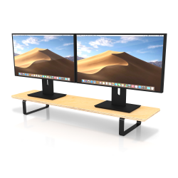 Table Shelf Ergonomic Dual Monitor Riser Or Laptop Stand - Natural Birch