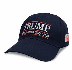 Yaker Trump 2020 Keep America Great Embrodiery Campaign Hat Usa Baseball Cap 006 Navy