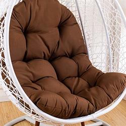 Oa&wa Hanging Basket Chair Cushions Large Seat Cushion Waterproof Hanging Egg Hammock Swing Chair Pads Soft Chair Back Solid Color Color : Brown Size