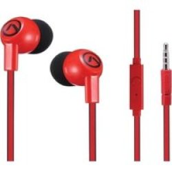 Amplify Walk The Talk In-ear Stereo Headphones Red And Black