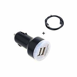 Ablegrid New Car Dc Adapter + USB Charging Cable For Huawei Ascend Mate 2 MT2-L03 MT2-LO3 GSM 4G 16GB LTE 6 Android Smartphone Smart