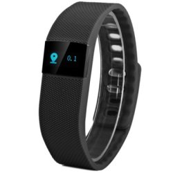 Tw64smart Wristband Bracelet Bluetooth4.0 oled ip67 pedometer sleep Tracker For Android ios - Black