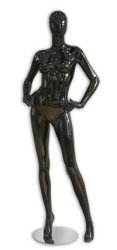 High Gloss Mannequin Female Black