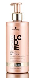 Schwarzkopf Pro Blondme Keratin Restore Bonding All Blonde Cleansing Conditioner - 16.9 OZ 500ML Includes Free Sleek Compact Mirror