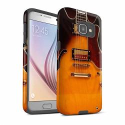 STUFF4 Matte Tough Shock Proof Phone Case For Samsung Galaxy A5 2017 Semi Acoustic Design guitar Collection