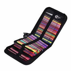 BTSKY Colored Pencil Case- 120 Slots Holder Bag Large Capacity Organizer  Handle