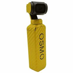 Dji Osmo Pocket Accessories Waterproof Pvc Carbon Fiber Skin Wrap Grain Graphic Stickers For Dji Osmo Pocket Yellow