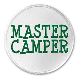 Master Camper - 3" Sew Iron On Patch Camping Camp Nature Wilderness