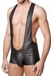 Mens Vinyl pu Leather Clubwear Cosplay Lingerie W-W850562 - XL As Shown Synthetic Leather