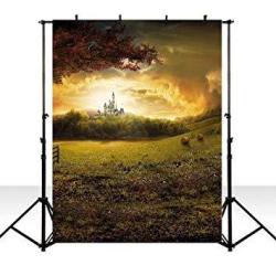 Mehofoto Photo Studio Booth Background Tree Castle Children Backdrop For Photography 5X7FT