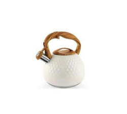Pvc Coffee And Tea Accessories Steel Wood Pattern Handle 3LITRE - White