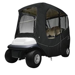 Classic Accessories Fairway Golf Cart Deluxe Enclosure Black Short Roof