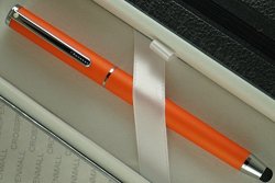 Cross Sheaffer Matte Tangerine With Polished Appointments Ballpoint Pen With Stylus And A Matching Sheaffer Jounal Set