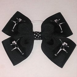 Ice Skating Hair Bow Many Colors Available Made In The Usa Pony Band Black