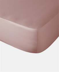 180 Thread Count Fitted Sheet - Dusty Pink - Dusty Pink Queen