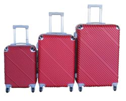 3-PIECE Travel Luggage Suitcase Bag Set-stylish And Convenient - Red