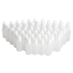 Esowemsn 50PCS Plastic Empty Squeezable Eyedrops Dropping Bottle Eye Liquid Dropper- Plug Can Removable The Lip Can Be Screwed On 20ML
